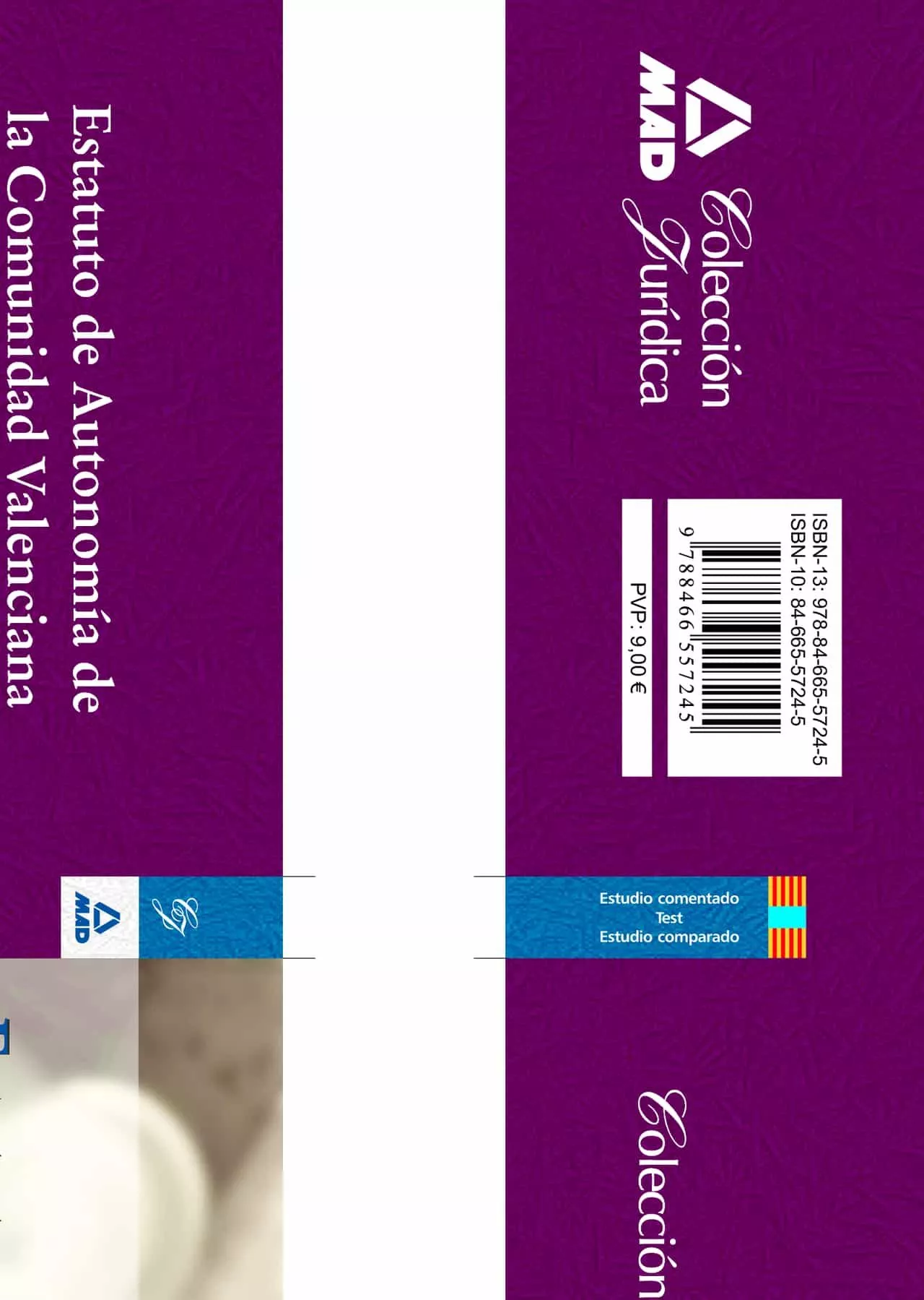 Portada del Libro Nuevo Estatuto De Autonomia De Valencia: Temario Y Test de Vv.Aa. - 9788466557245