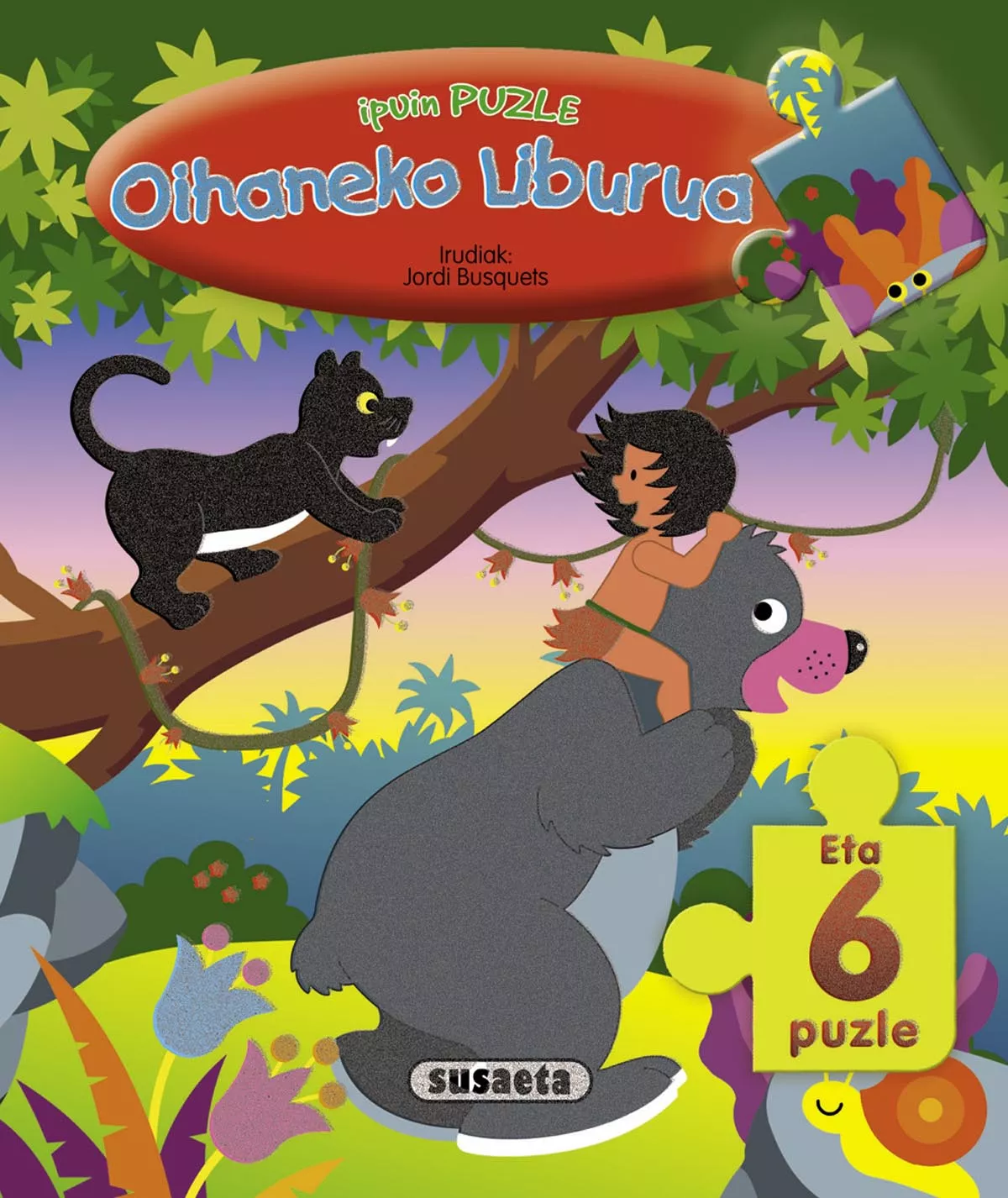 Portada del Libro Oihaneko Liburua (Ipuinak Eta Puzzleak) de Vv.Aa. - 9788430549146