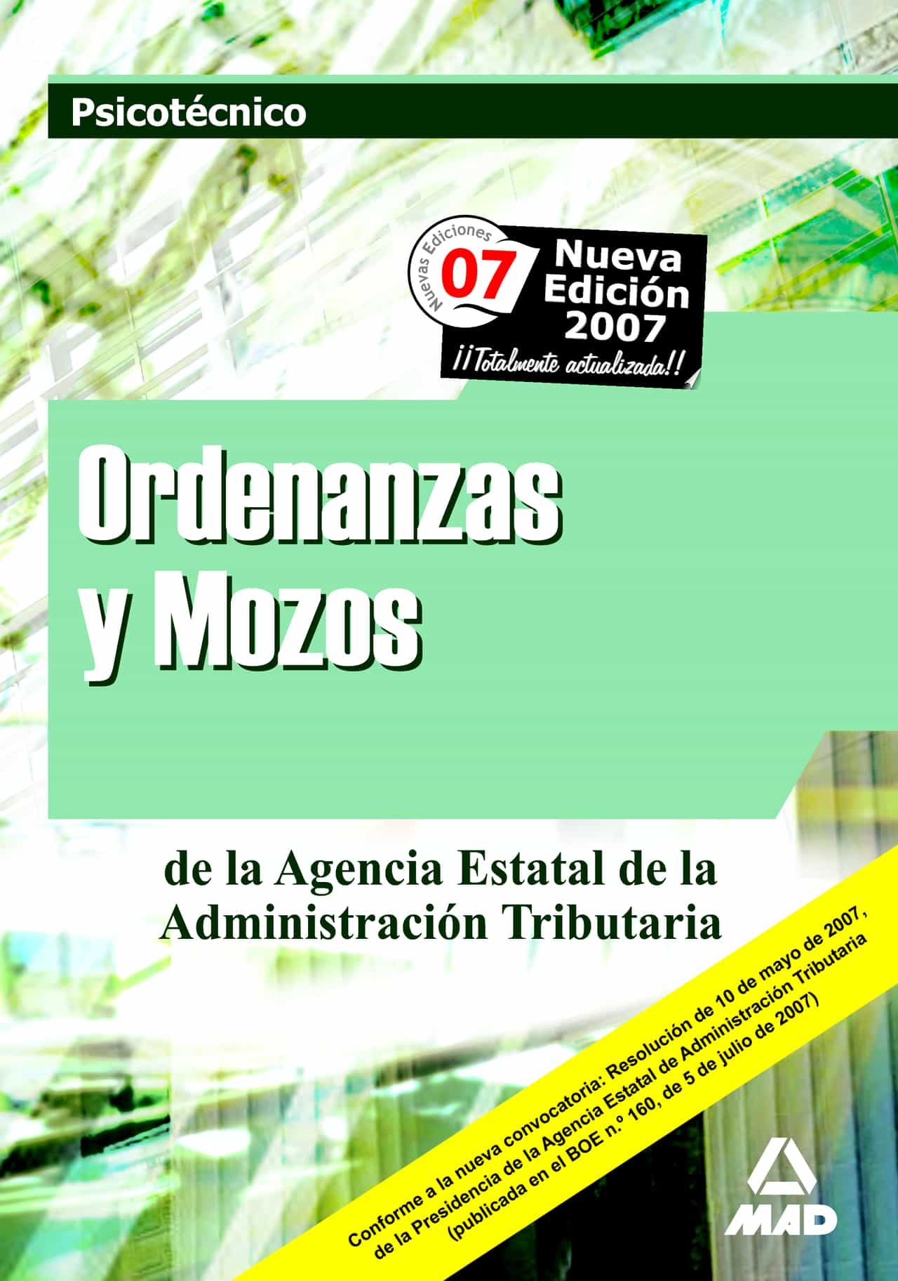 Portada del Libro Ordenanzas Y Mozos De La Agencia Estatal De La Administracion Tri Buta de Vv.Aa. - 9788466579339