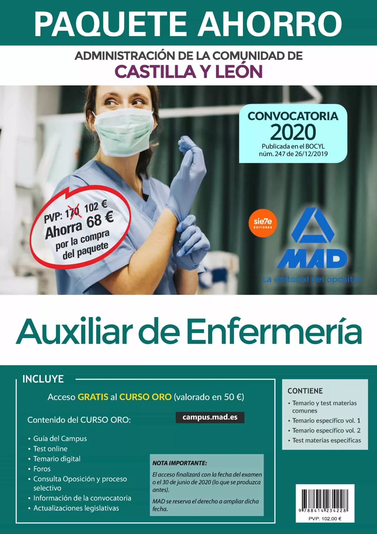 Portada del Libro Paquete Ahorro Auxiliar De Enfermería De La Administración De La Comun de Vv.Aa. - 9788414234228