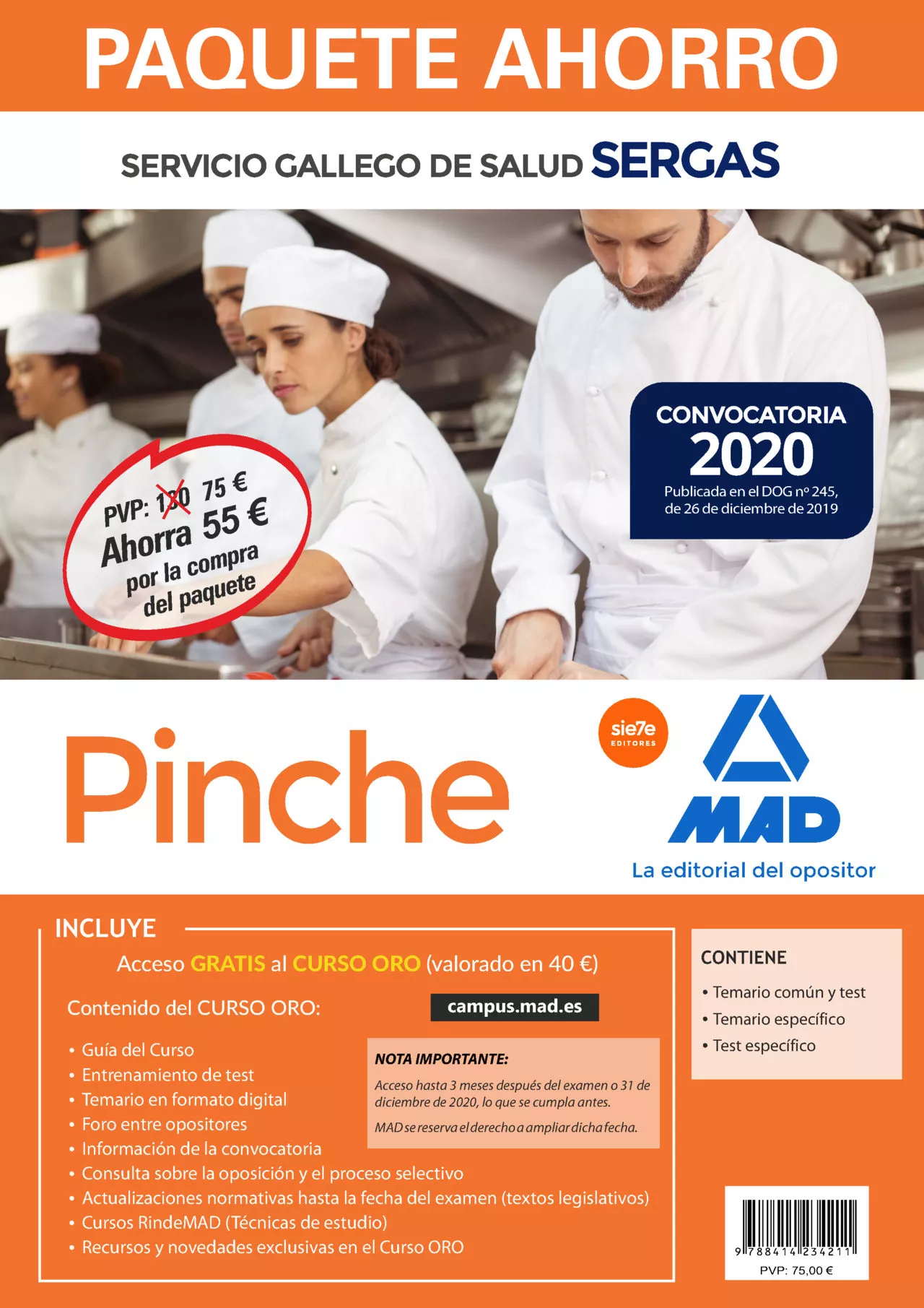 Portada del Libro Paquete Ahorro Pinche Del Servicio Gallego De Salud de Vv.Aa. - 9788414234211