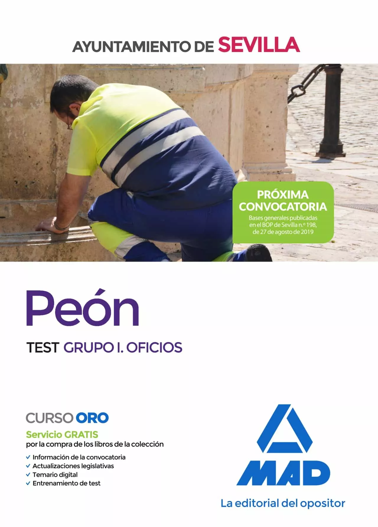 Portada del Libro Peon Del Ayuntamiento De Sevilla. Test Grupo I (Oficios) de Vv.Aa. - 9788414232071