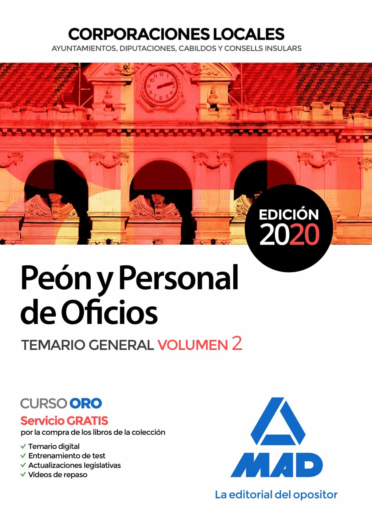 Portada del Libro Peon Y Personal De Oficios De Corporaciones Locales. Temario General ( de Vv.Aa. - 9788414236666