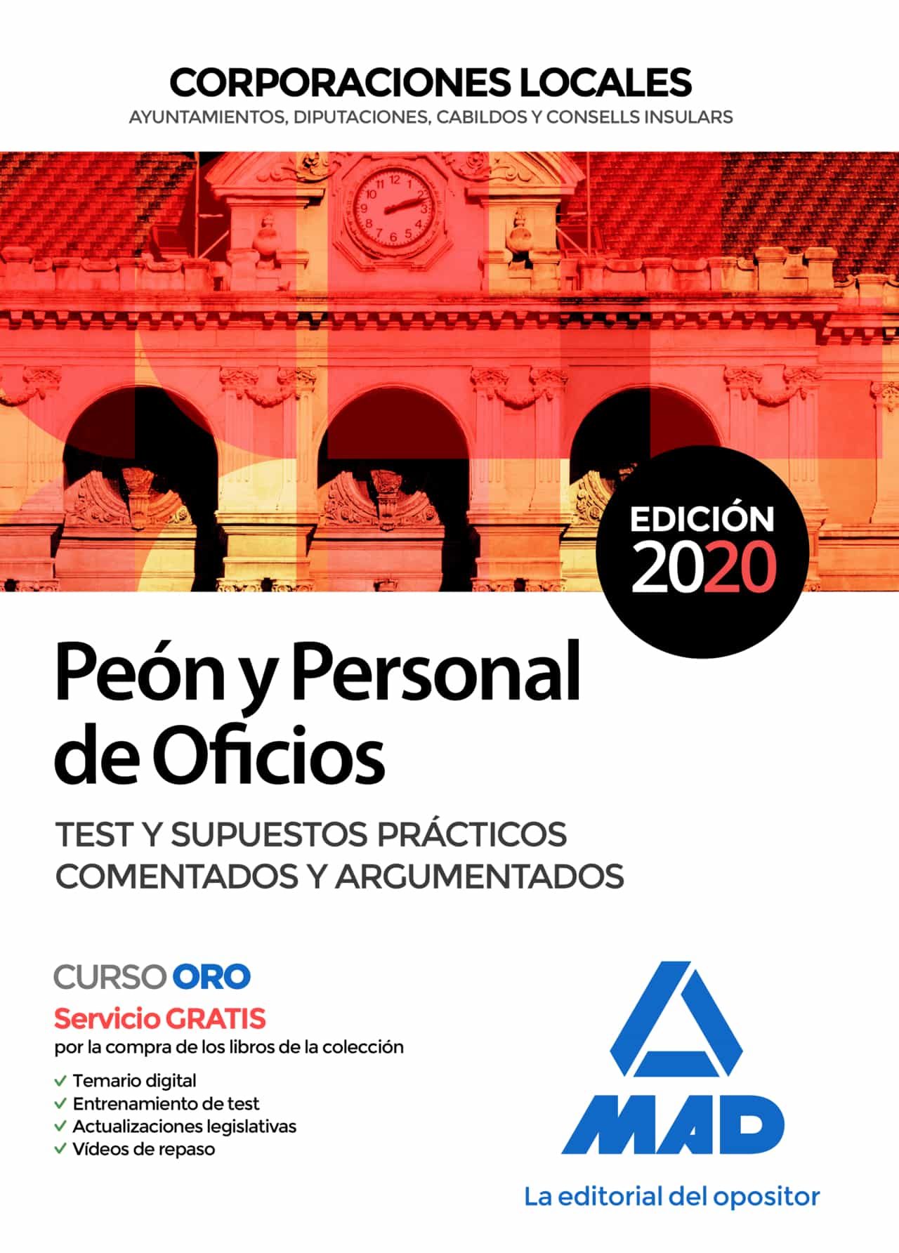 Portada del Libro Peon Y Personal De Oficios De Corporaciones Locales. Test Y Supuestos de Vv.Aa. - 9788414236697
