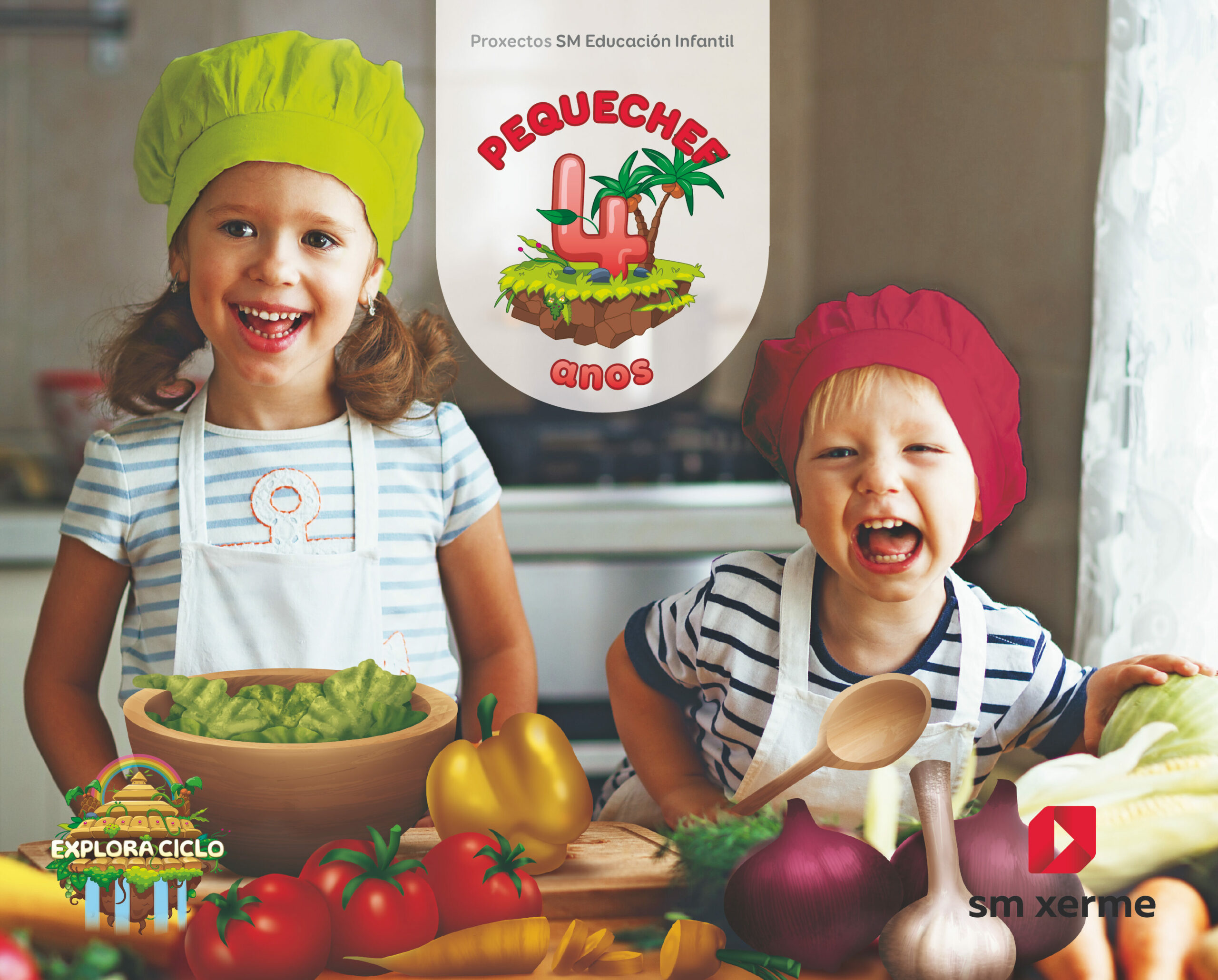 Portada del Libro Pequechef.Infantil 4 Años Nivel 2 Proyecto Explora Ed 2020 Galicia de Vv.Aa. - 9788498547528