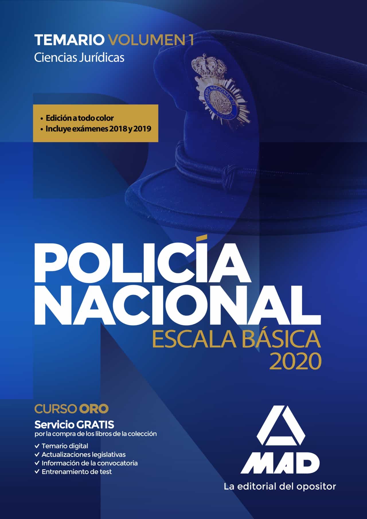 Portada del Libro Policía Nacional Escala Básica. Temario Volumen 1 Ciencias Jurídicas de Vv.Aa. - 9788414234846