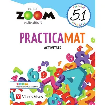 Portada del Libro Practicamat 5º Primaria Activitats Trim (Zoom) Valencia de Vv.Aa. - 9788468261362