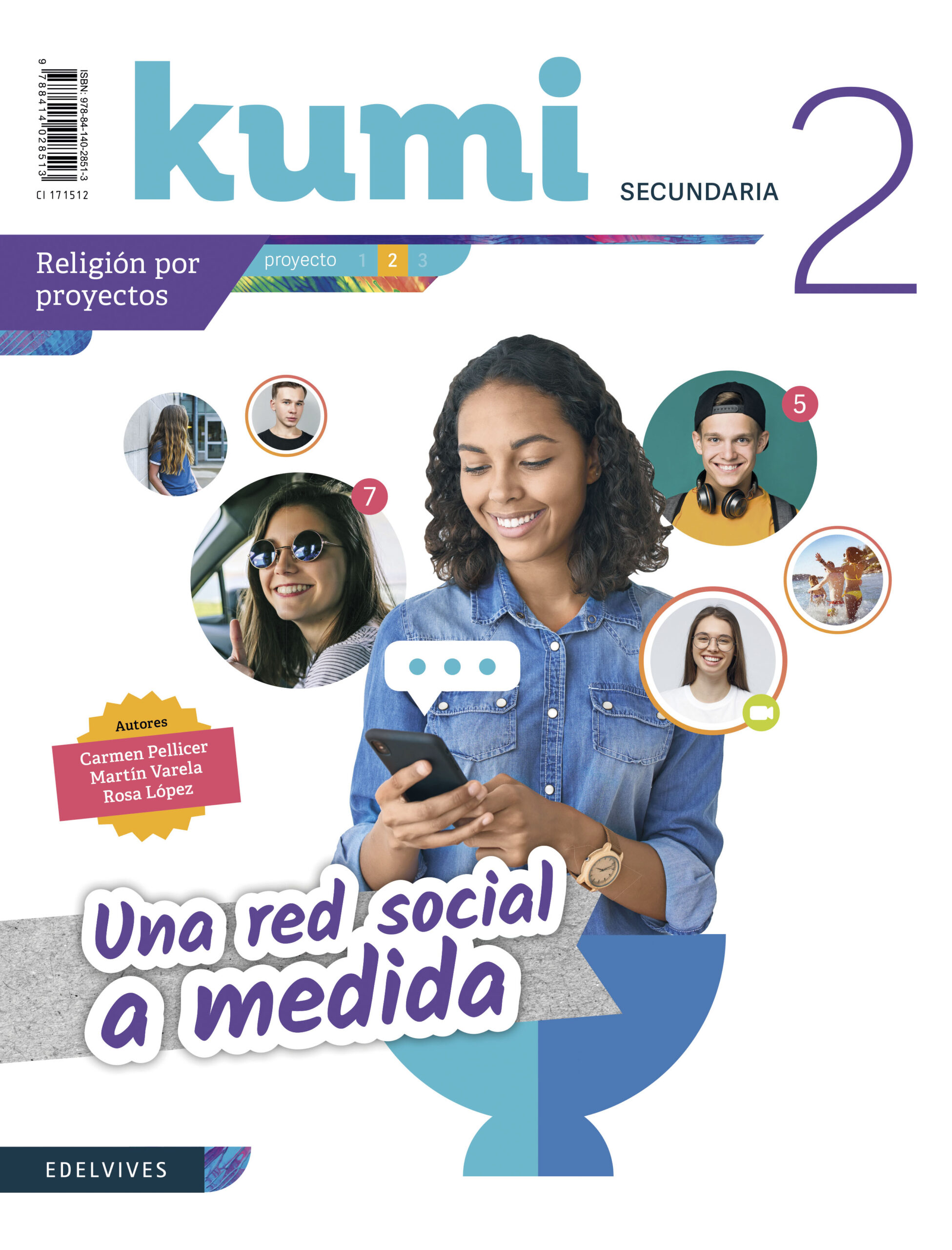 Portada del Libro Proyecto Nueva Red Social 2º Eso Kumi Religión 2020 (Revista Del Alumn de Vv.Aa. - 9788414028513