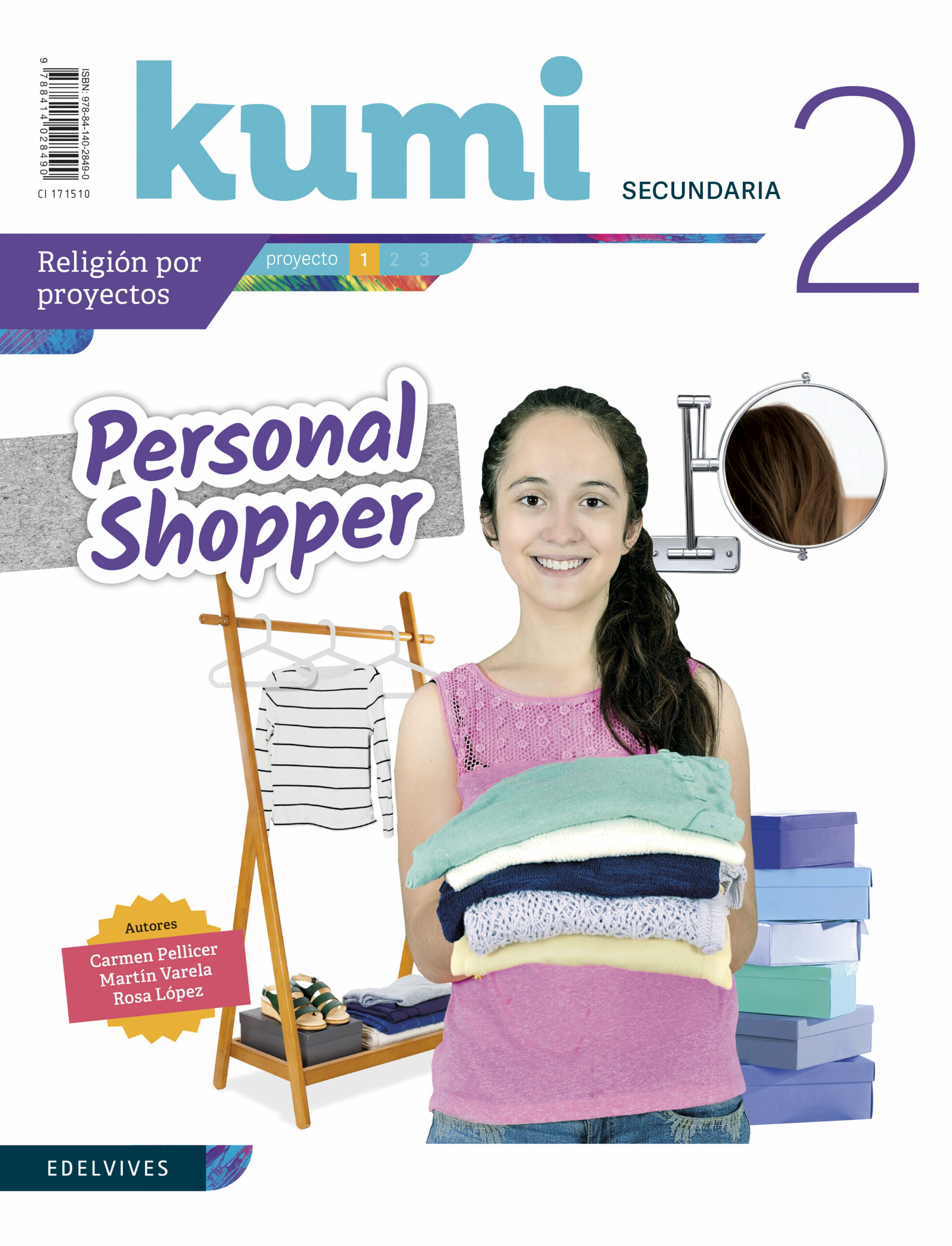 Portada del Libro Proyecto Personal Shoper 2º Eso Kumi Religión 2020 (Revista Del Alumno de Vv.Aa. - 9788414028490