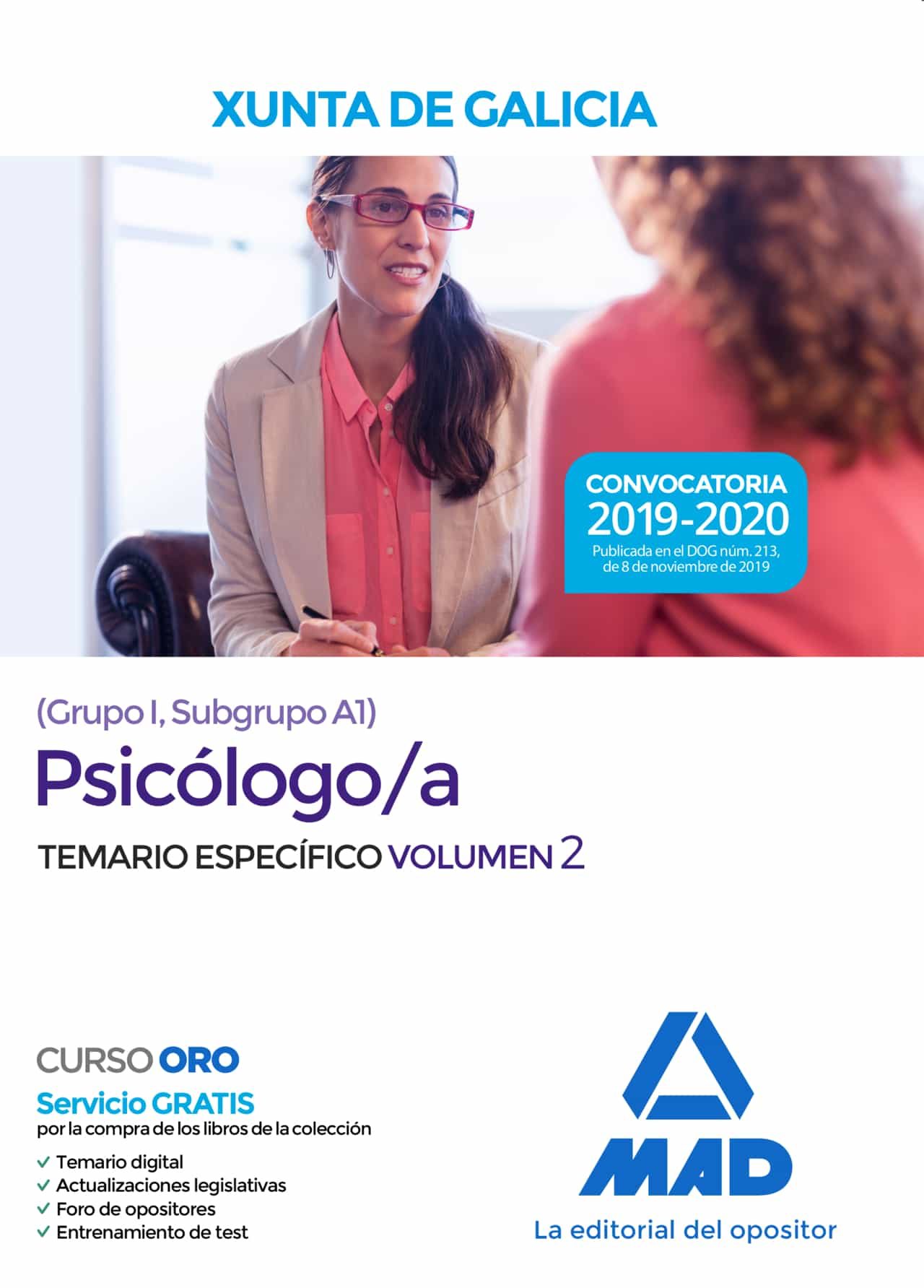 Portada del Libro Psicólogo/A De La Xunta De Galicia (Grupo I Subgrupo A1) Temario Espec de Vv.Aa. - 9788414237298