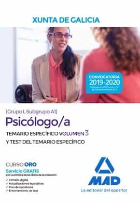 Portada del Libro Psicólogo/A De La Xunta De Galicia (Grupo I Subgrupo A1). Volumen 3 Y de Vv.Aa. - 9788414237496