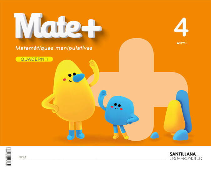 Portada del Libro Quadern Mate+ (4 Anys). Serie Mate+ de Vv.Aa. - 9788413152776