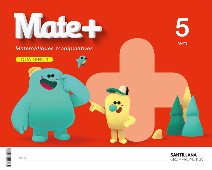 Portada del Libro Quadern Mate+ (5 Anys). Serie Mate+ de Vv.Aa. - 9788413152677