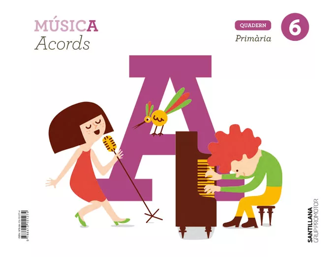 Portada del Libro Quadern Musica 6º Primaria Acords Serie Acordes de Vv.Aa. - 9788413151274
