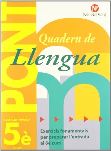 Portada del Libro Quadern Pont Llengua 5º Primaria de Vv.Aa. - 9788478874545