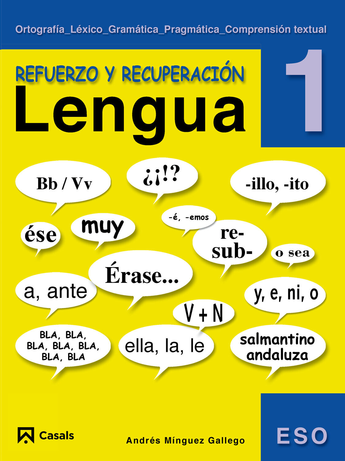 Portada del Libro Refuerzo De Lengua (1º Eso) de Vv.Aa. - 9788421836613