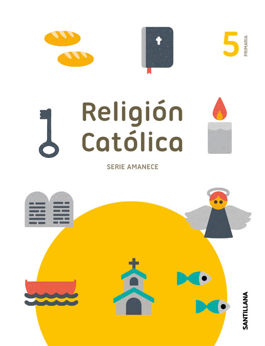Portada del Libro Religion (5º Primaria) Serie Amanece de Vv.Aa. - 9788468058511