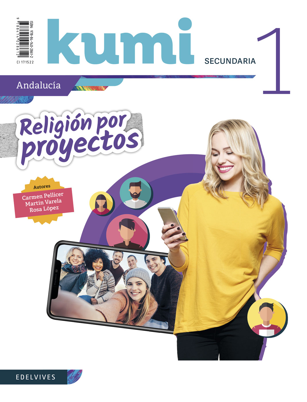 Portada del Libro Religión Kumi 1º Secundaria Libro Alumno (Andalucía) de Vv.Aa. - 9788414028612