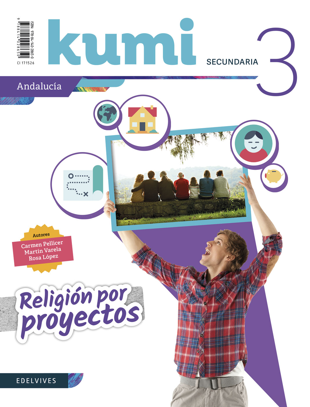 Portada del Libro Religión Kumi 3º Secundaria - Libro Alumno (Andalucía) de Vv.Aa. - 9788414028650