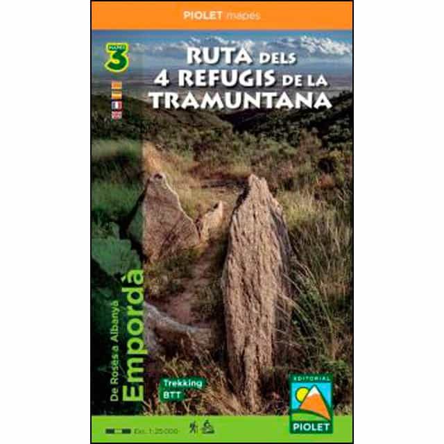 Portada del Libro Ruta Dels 4 Refugis De La Tramuntana 1:25.000 (Cuatrilingüe) de Vv.Aa. - 9788412020168