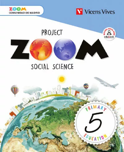 Portada del Libro Social Science 5º Educacion Primaria Madrid (Zoom) de Vv.Aa. - 9788468240169