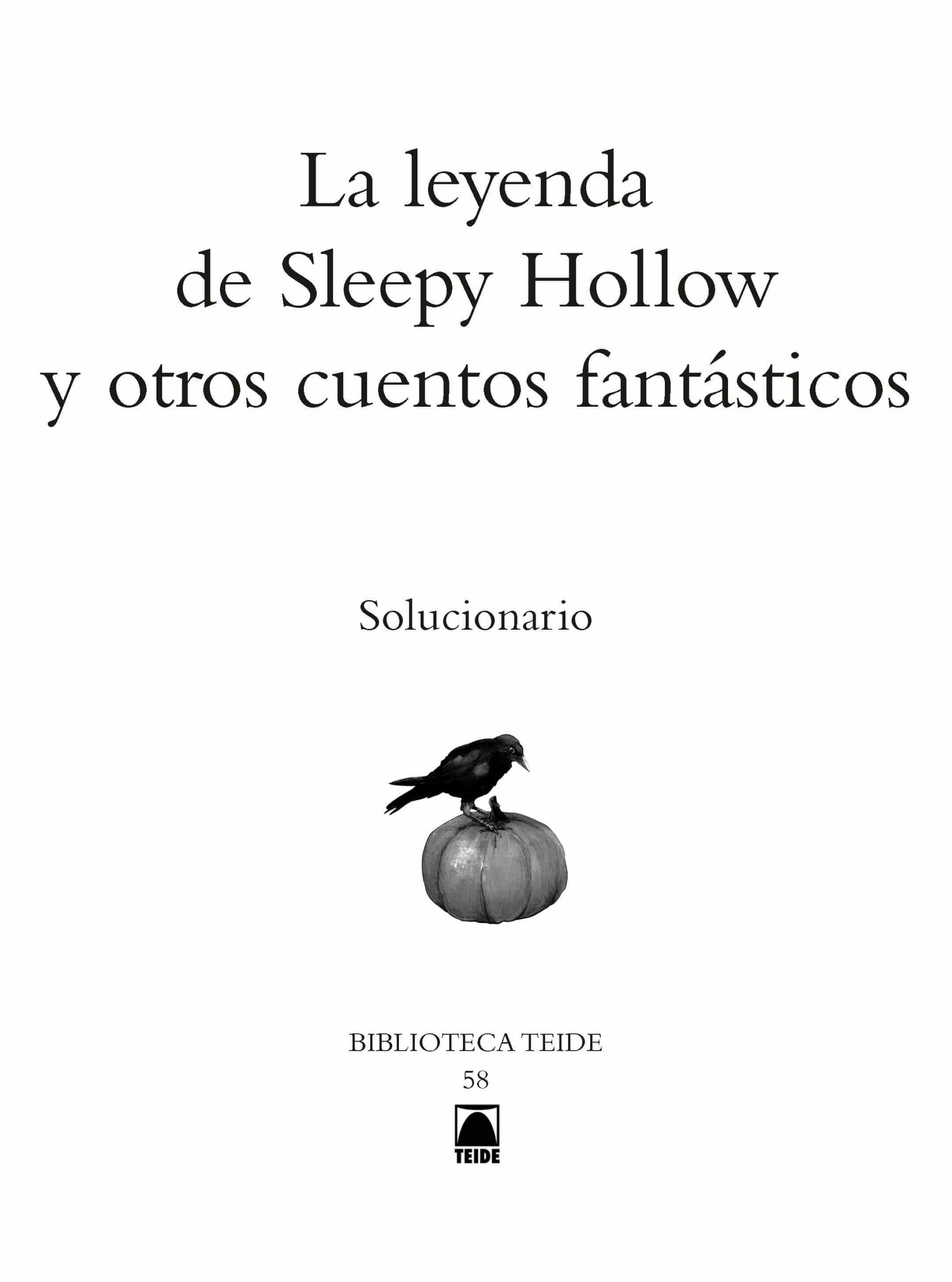 Portada del Libro Solucionario. La Leyenda De Sleepy Hollow Y Otros Cuentos Fantásticos. de Vv.Aa. - 9788430761371