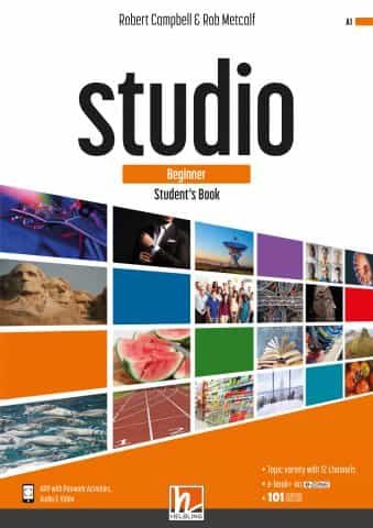 Portada del Libro Studio Beginner (A1) Students Book + E Zone (2º Bachillerato) de Vv.Aa. - 9783990459034