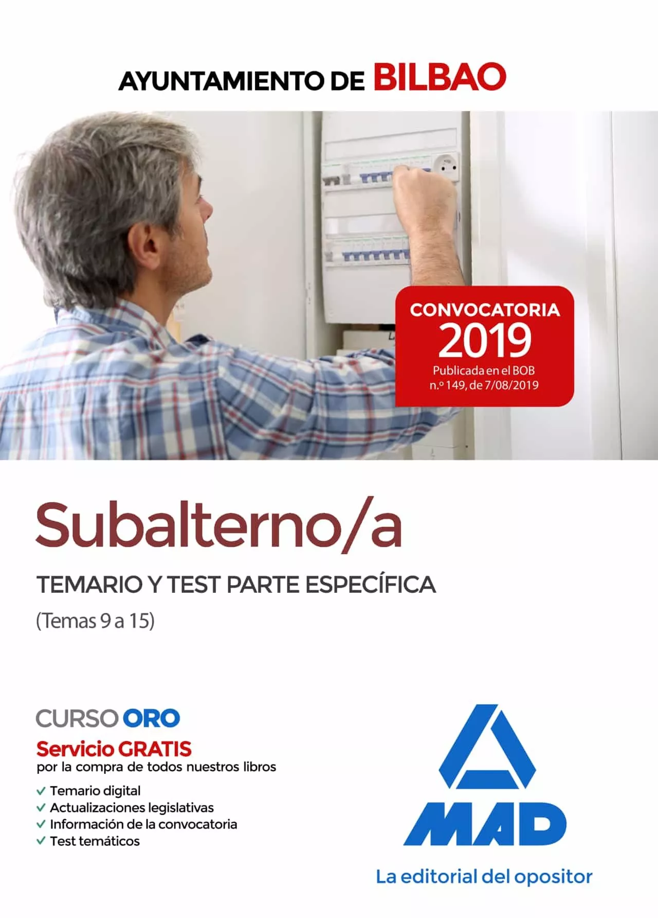Portada del Libro Subalterno/A Del Ayuntamiento De Bilbao. Temario Y Test Parte Específi de Vv.Aa. - 9788414231036