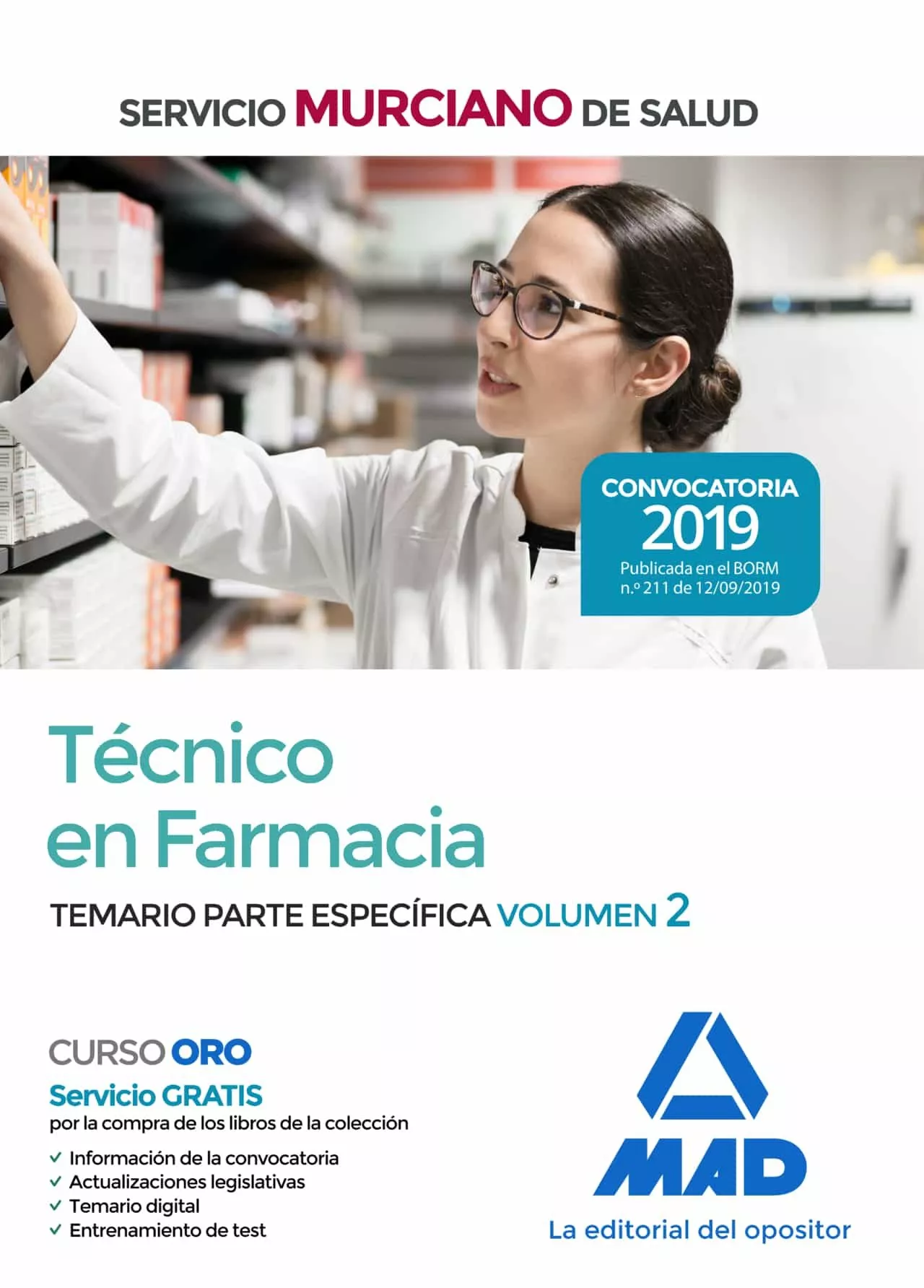 Portada del Libro Tecnico En Farmacia Del Servicio Murciano De Salud: Temario Parte Espe de Vv.Aa. - 9788414232194