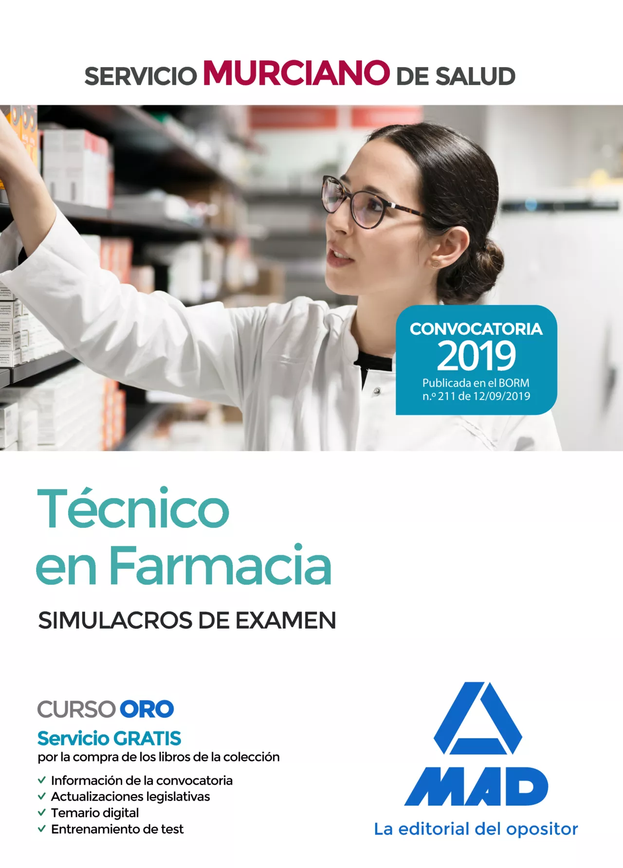 Portada Del Libro Tecnico En Farmacia Del Servicio Murciano De Salud. Simulacros De Exam De Vv.aa. - 9788414232514