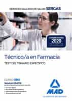 Portada del Libro Técnico/A En Farmacia Del Servicio Gallego De Salud. Tes5492L Temario de Vv.Aa. - 9788414235423