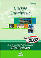 Portada del Libro Temario Sublaternos C.A. Illes Balears de Vv.Aa. - 9788466564885