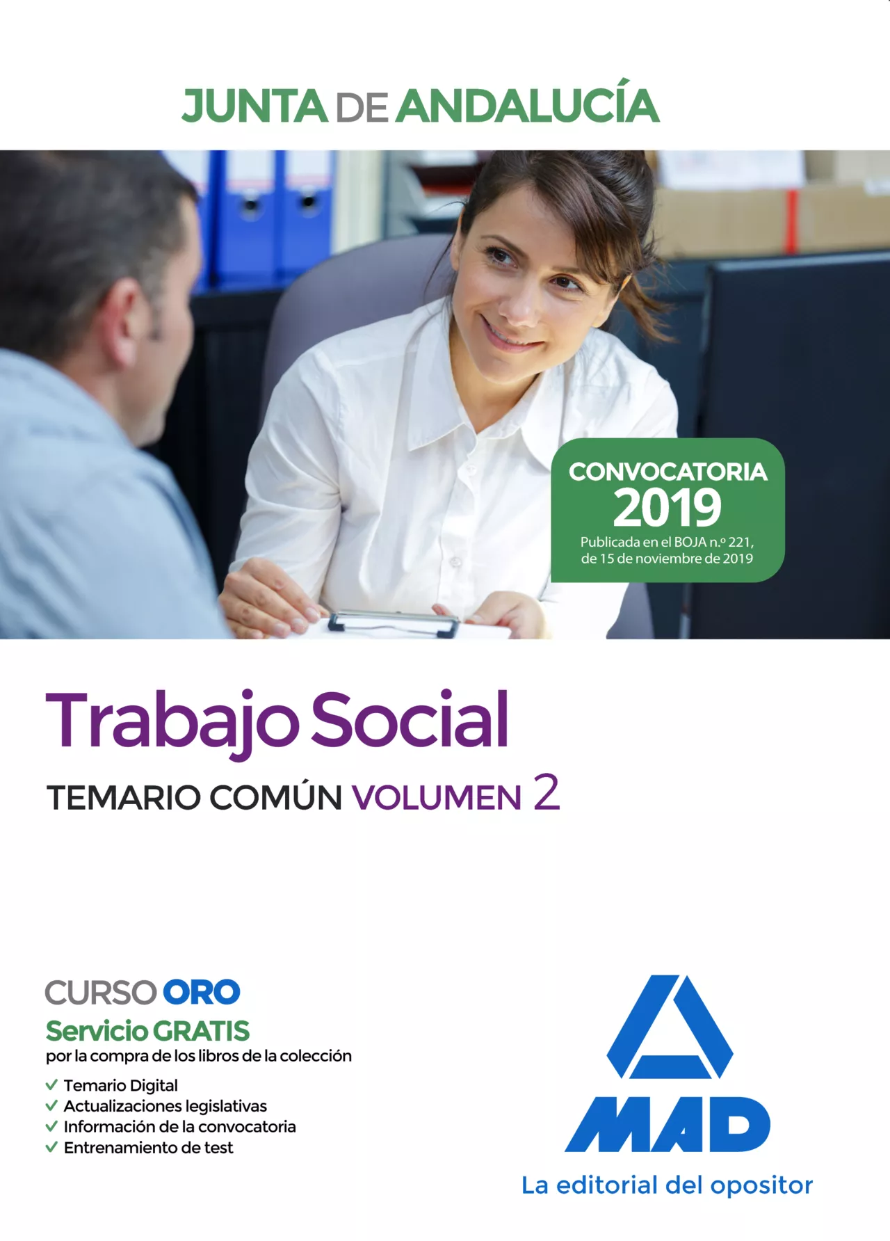 Portada del Libro Trabajo Social De La Junta De Andalucia. Temario Comun de Vv.Aa. - 9788414233610