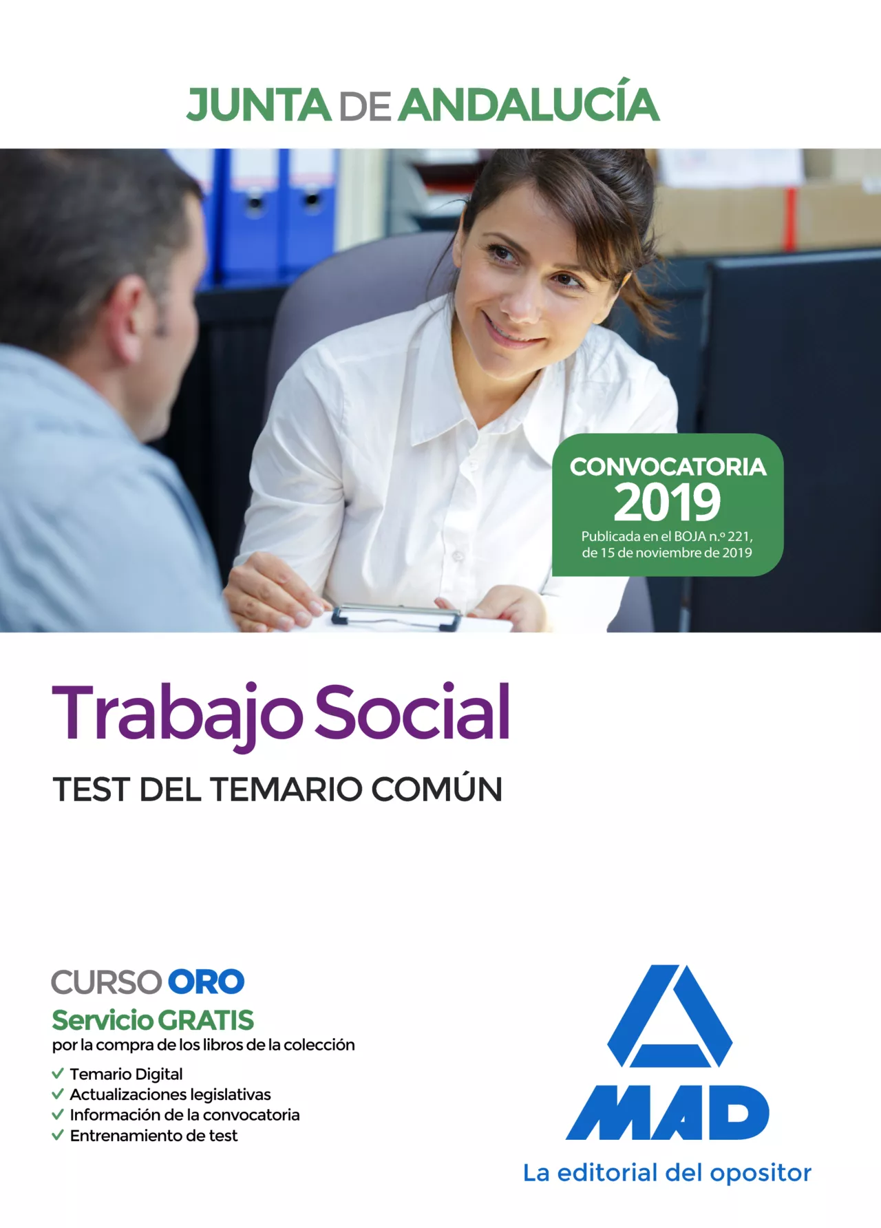 Portada del Libro Trabajo Social De La Junta De Andalucía. Test Del Temario Común de Vv.Aa. - 9788414233764