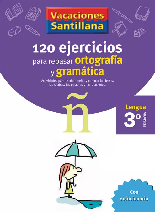 Portada del Libro Vacaciones Gramatica Y Ortografia 3º Educacion Primaria de Vv.Aa. - 9788429407631