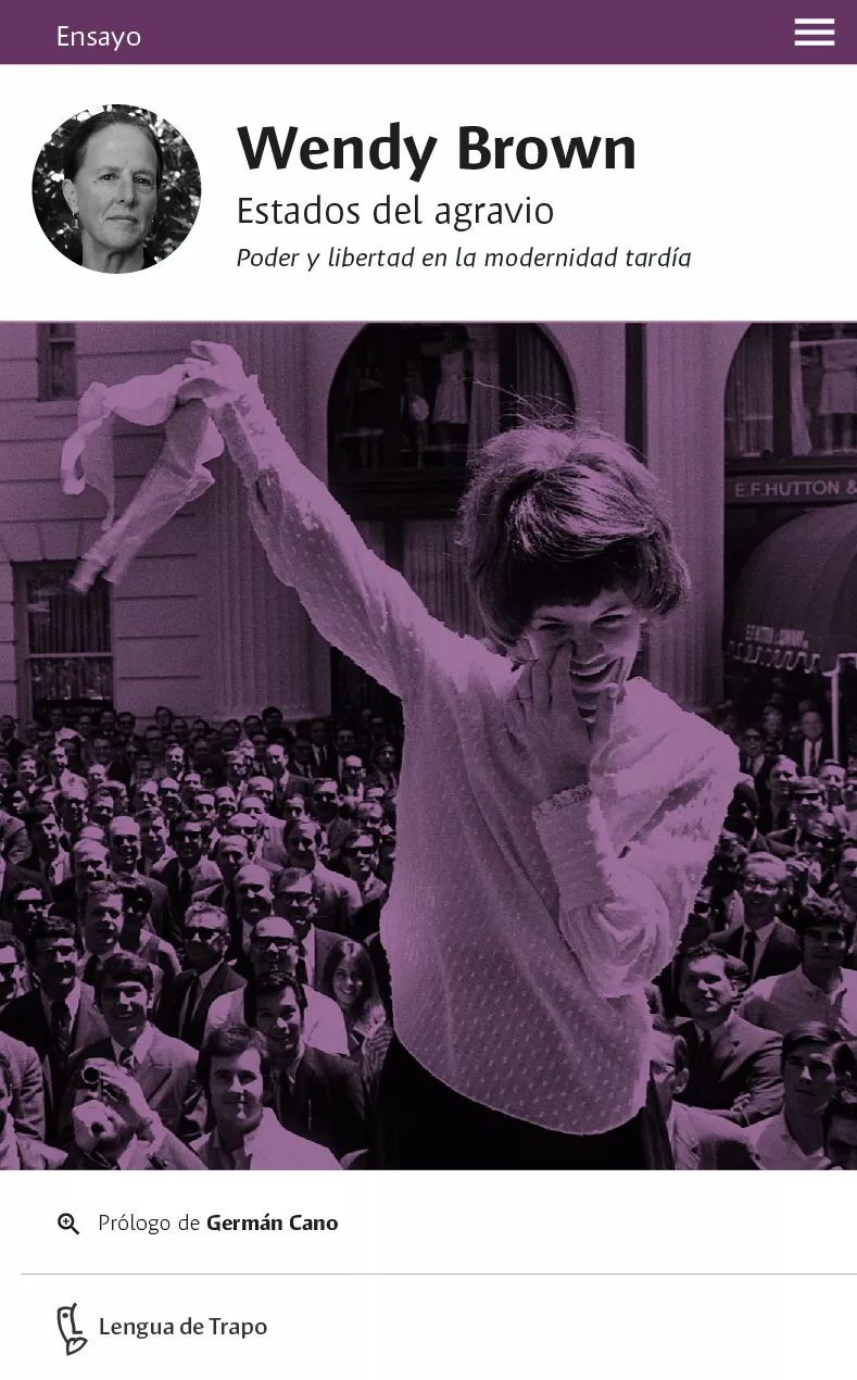 Portada del Libro Estados Del Agravio de Wendy Brown - 9788483812419