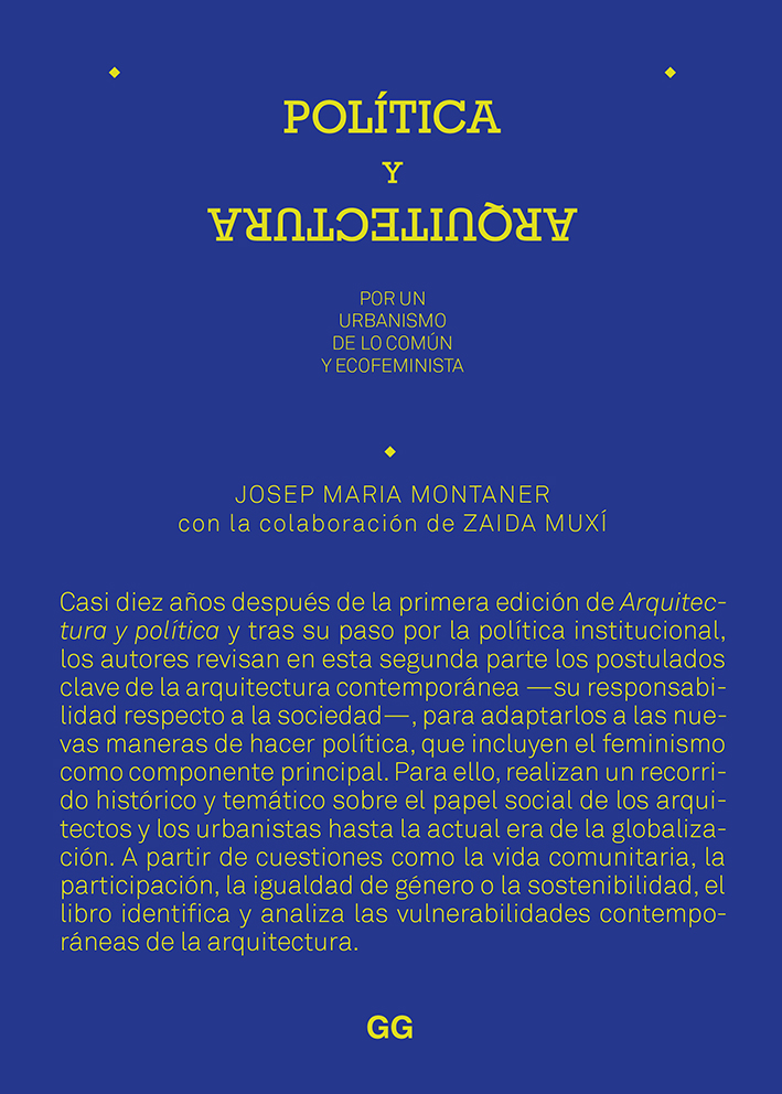 Portada del Libro Política Y Arquitectura de Zaida Muxi - 9788425232459